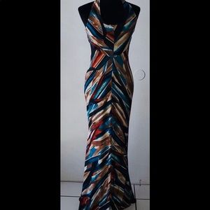 🌺Multi-colored halter maxi dress🌺